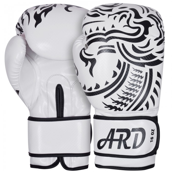 ARD Boxing Gloves Art Leather Punch Training Sparring Kickboxing MMA Fighting Yellow Tiger
