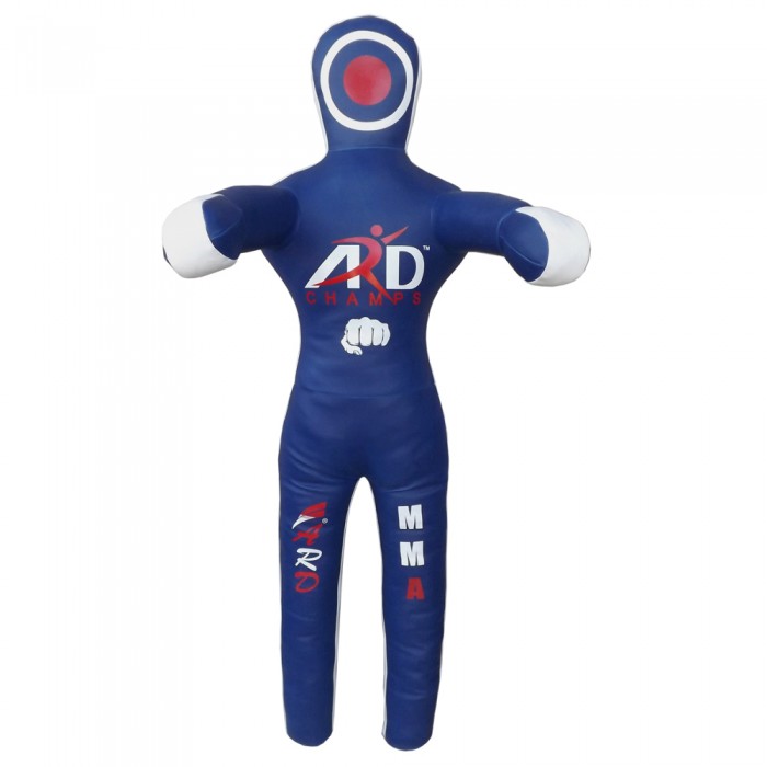 Brazilian Grappling Straight Dummy MMA Wrestling 4ft 5ft 6ft Art Leather Blue