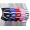 Black, Blue, Red, Pink & White